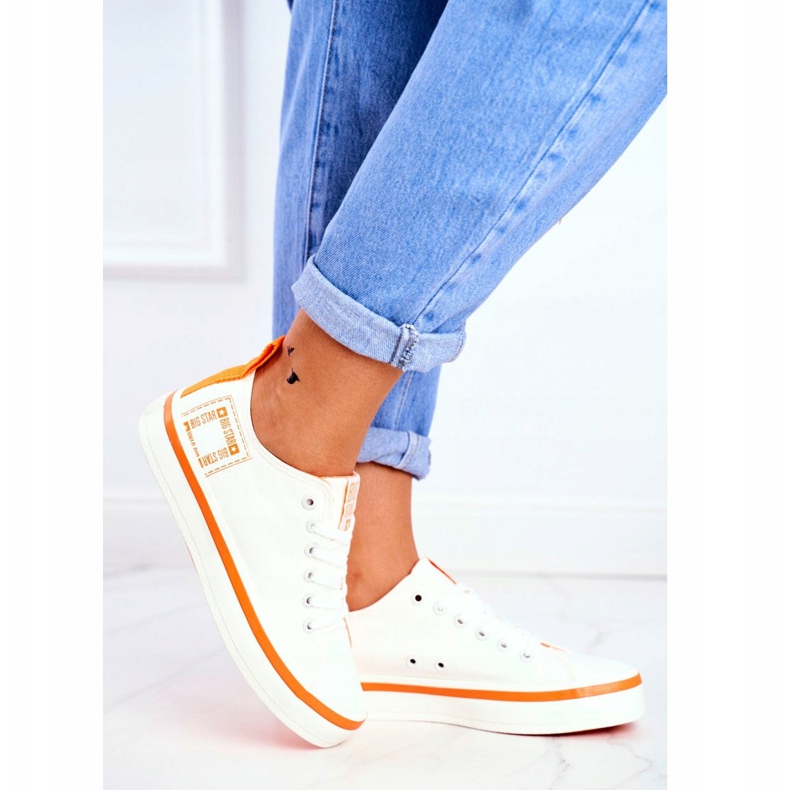 Adidași pentru femei Big Star White FF274A065 alb 2