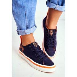 Adidași pentru femei Big Star Navy Blue FF274A070 albastru marin 2