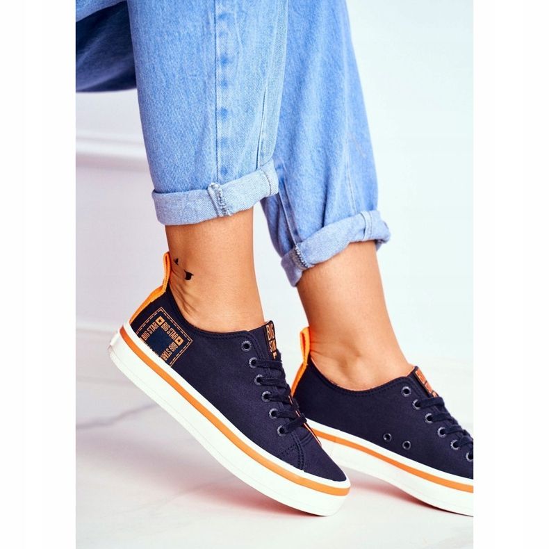 Adidași pentru femei Big Star Navy Blue FF274A070 albastru marin 1