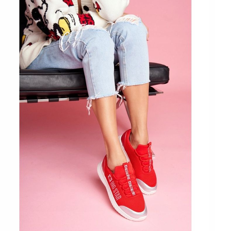 Pantofi sport pentru femei Big Star Red FF274A412 roșu 1