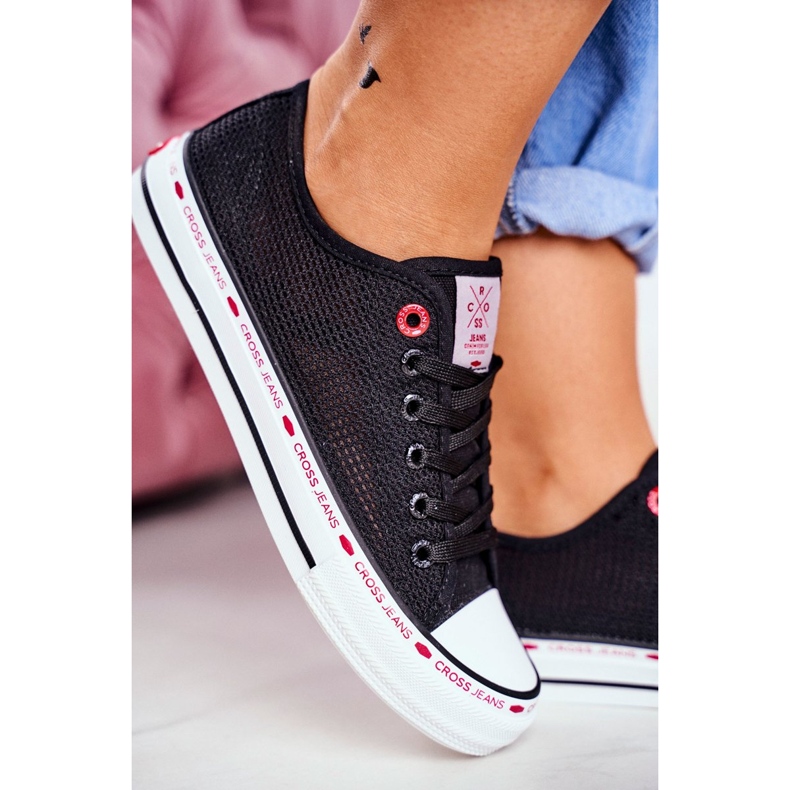 Adidași pentru femei Cross Jeans Black Mesh FF2R4015C negru 2