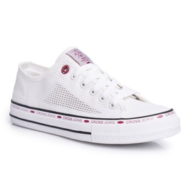 Adidași pentru femei Cross Jeans White Mesh FF2R4016C alb 2