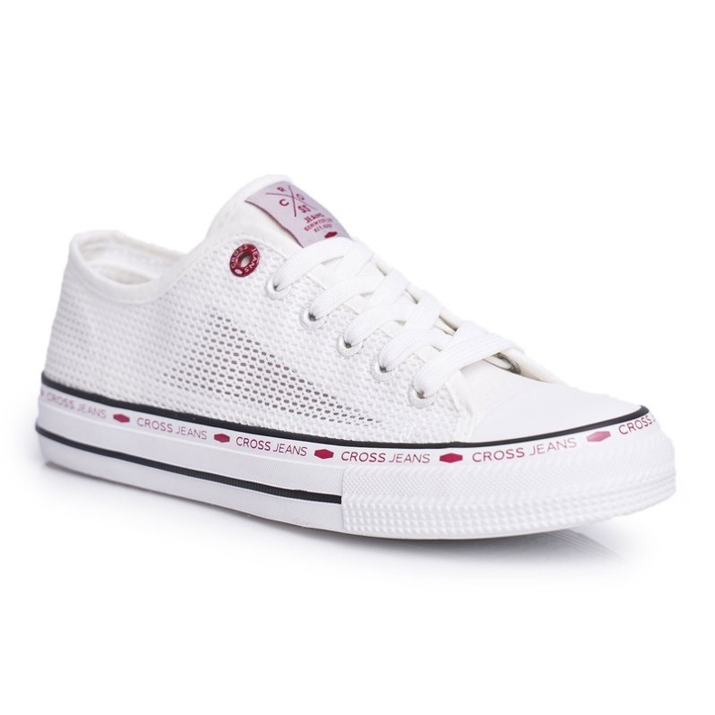 Adidași pentru femei Cross Jeans White Mesh FF2R4016C alb 2