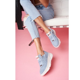 Pantofi sport din piele pentru femei GOE Blue FF2N3013 albastru 1 Pantofi sport din piele pentru femei GOE Blue FF2N3013 albastru 1