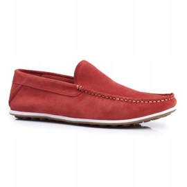 Mocasini pentru bărbați GOE Red Nubuck FF1N3055 roșu 1
