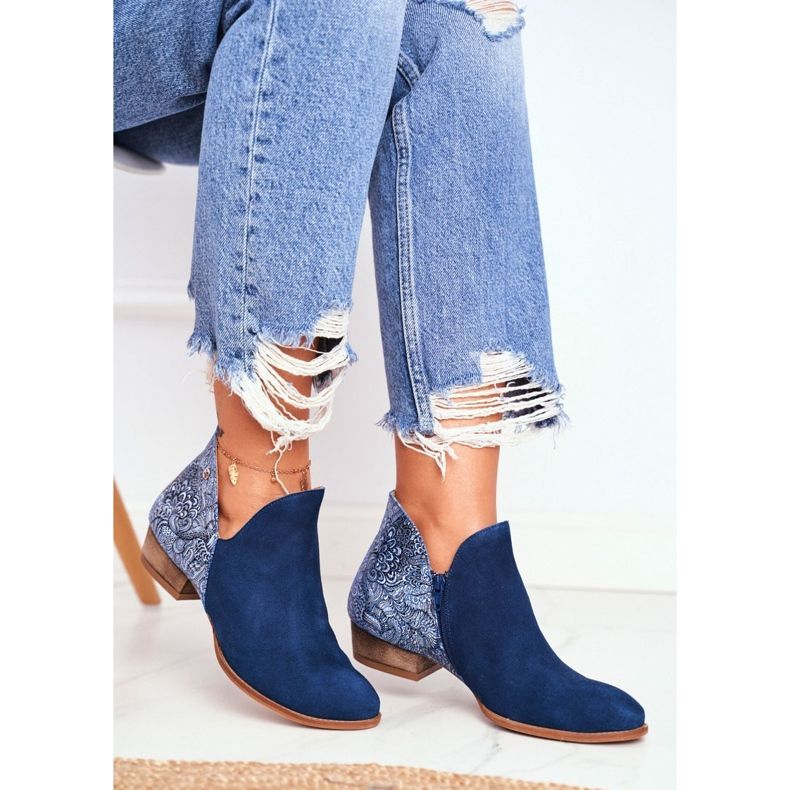 Cizme plate pentru femei Maciejka Spring Leather Blue Navy 04091-47 albastru marin 1 Cizme plate pentru femei Maciejka Spring Leather Blue Navy 04091-47 albastru marin 1