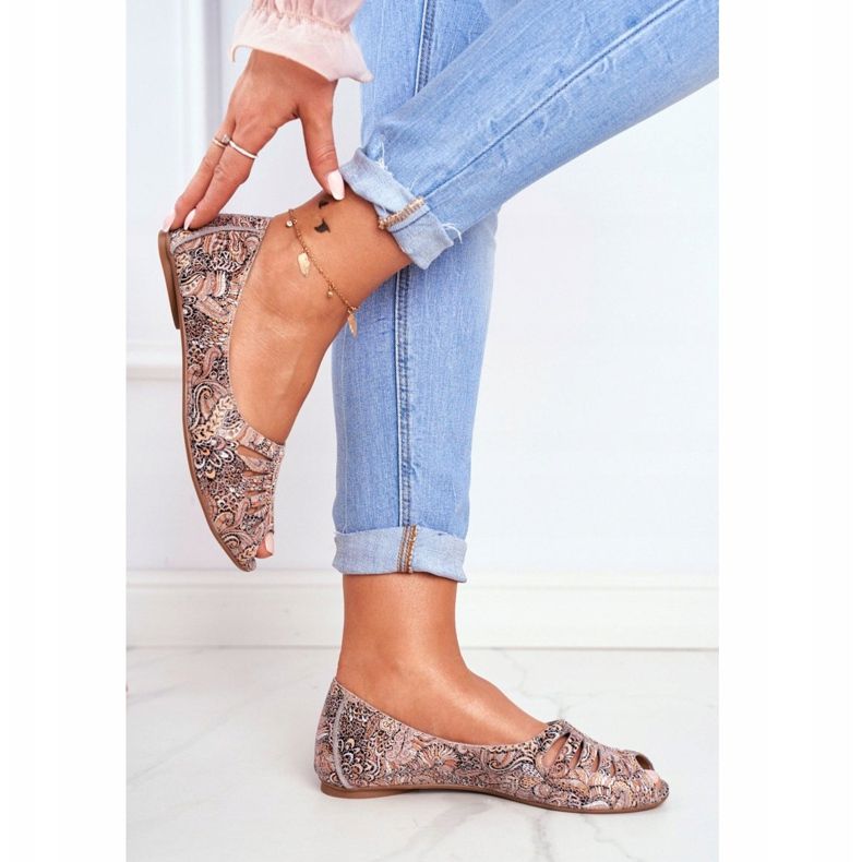 Balerini pentru femei Piele Maciejka Maro cu modele 03497-21 multicolor 2