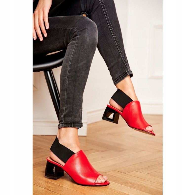 Sandale pentru femei pe toc înalt Laura Messi Piele Roșu Grehno 1919 roşu 1