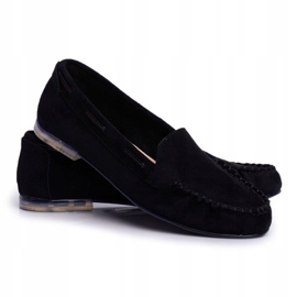 Mocasini de damă Sergio Leone Suede Black MK722 negru 1 Mocasini de damă Sergio Leone Suede Black MK722 negru 1