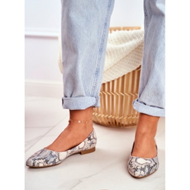 Balerini pentru femei Sergio Leone White Snake BL611 Nemsis alb gri multicolor 2 Balerini pentru femei Sergio Leone White Snake BL611 Nemsis alb gri multicolor 2