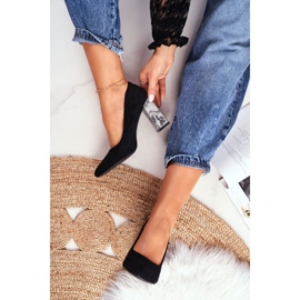 Pompă de damă pe toc Sergio Leone Black PB216 negru 1