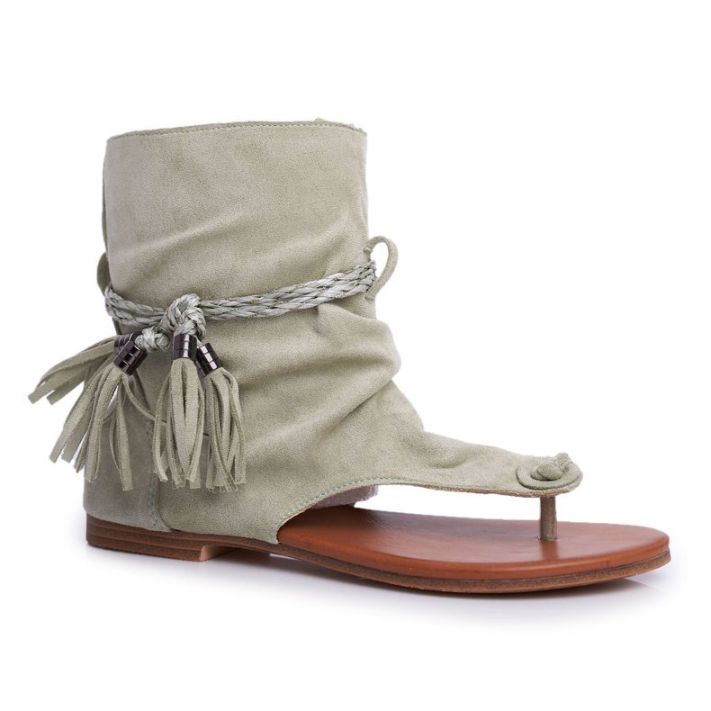 SEA Sandale de damă Flip-flops With a Shank Green SL1011 Madrit verde 1