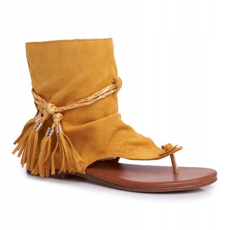 PS1 Sandale de damă Flip-flops With a Shank Yellow SL1011 Madrit galben 1