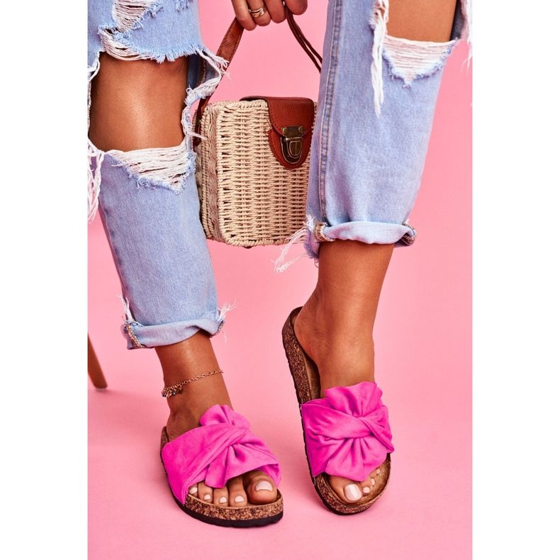 PS1 Papuci De Damă Pe Arcuri De Plută Fucsia Felis roz 1 PS1 Papuci De Damă Pe Arcuri De Plută Fucsia Felis roz 1