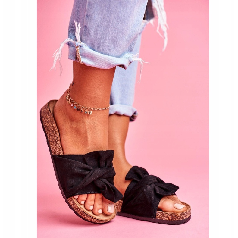 SEA Papuci de damă pe arcuri de plută Felis negru 1