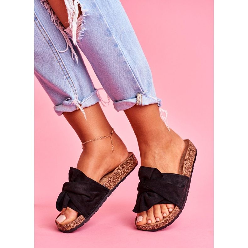 SEA Papuci de damă pe arcuri de plută Felis negru 2