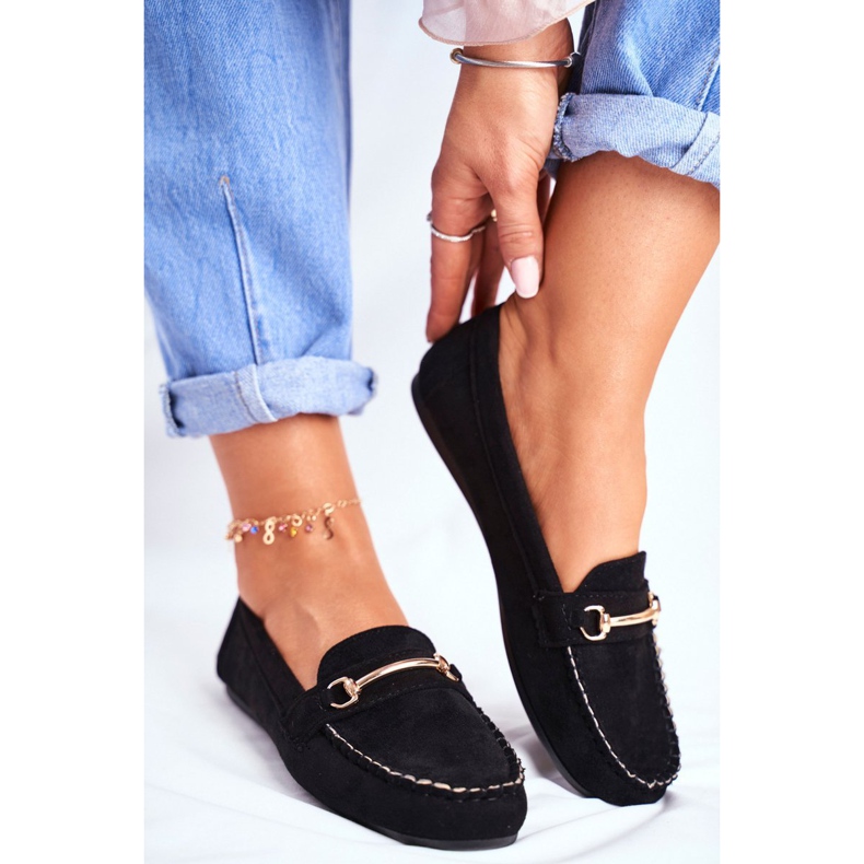 BUGO Mocasini de damă Suede Black Dive negru 1