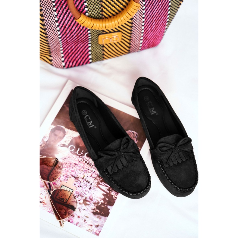 BUGO Mocasini de damă piele întoarsă Velucci negru 2