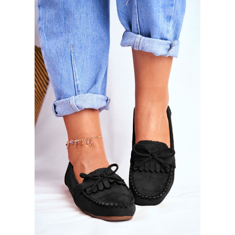 BUGO Mocasini de damă piele întoarsă Velucci negru 1