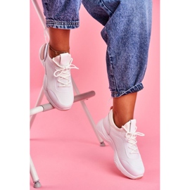 BUGO Încălțăminte sport pentru femei roz și alb Fellen 1