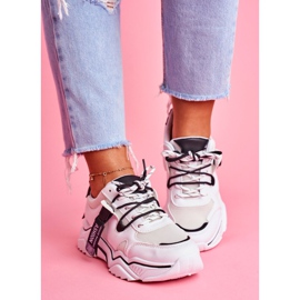 BUGO Încălțăminte sport pentru femei White Elenis alb negru 1