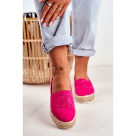 PS1 Espadrile pentru femei Talpa groasă din in Fuchsia Febi roz 5
