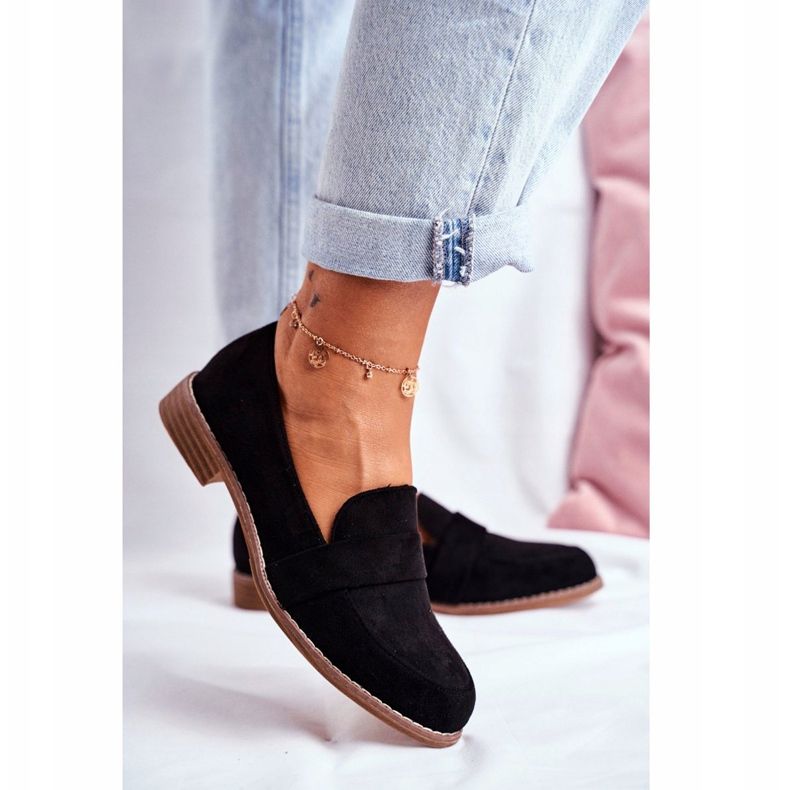 Încălțăminte de piele neagră Cintra pentru femei negru 2