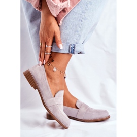 SEA Brogues de damă piele de căprioară gri Cintra 1