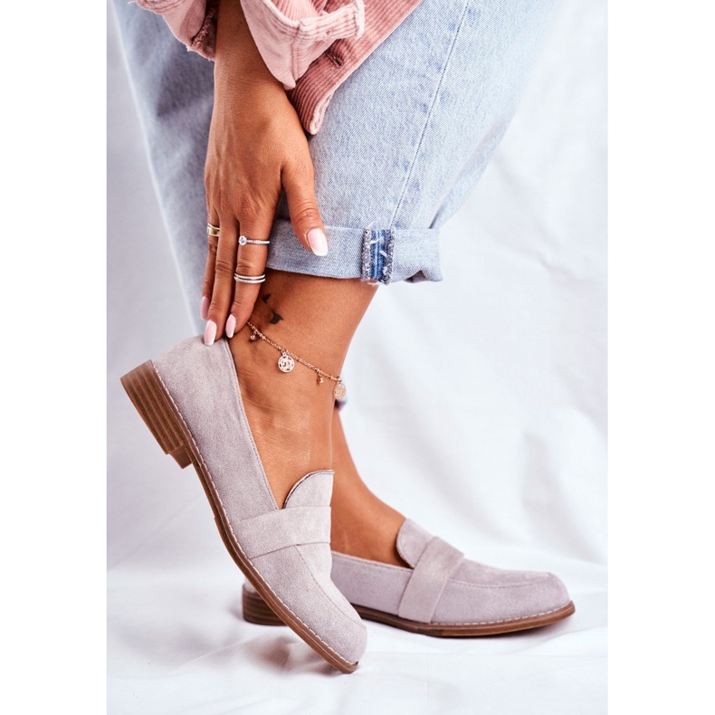 SEA Brogues de damă piele de căprioară gri Cintra 1