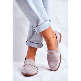 SEA Brogues de damă piele de căprioară gri Cintra 2