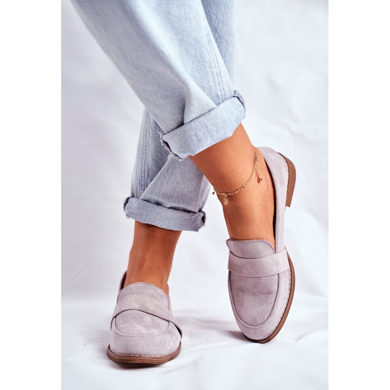 SEA Brogues de damă piele de căprioară gri Cintra 2