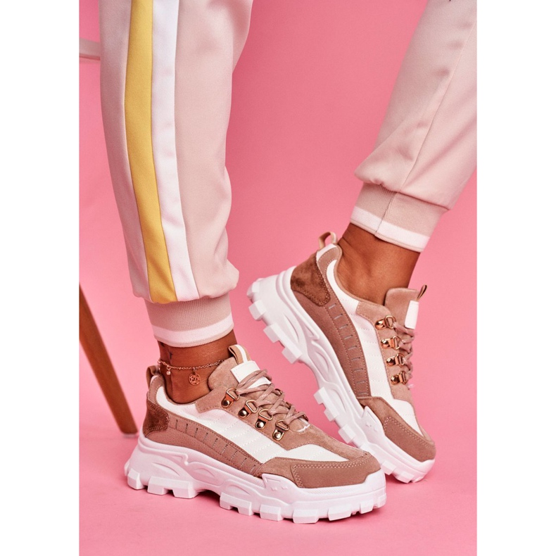 SEA Încălțăminte sport pentru femei Palmas bej și alb maro 1