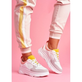 BUGO Încălțăminte sport pentru femei roz și alb Fresno 1