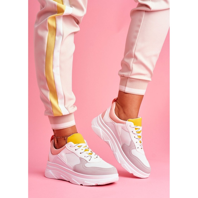 BUGO Încălțăminte sport pentru femei roz și alb Fresno 1