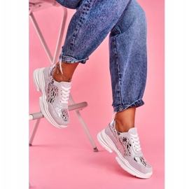 S.Barski Încălțăminte sport de damă Piele Argintiu Adidași Palm Bay gri 1