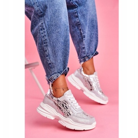 S.Barski Încălțăminte sport de damă Piele Argintiu Adidași Palm Bay gri 2