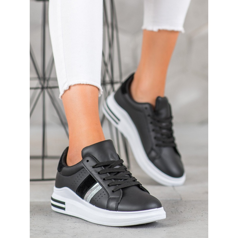 SHELOVET Adidași eleganți negru 1