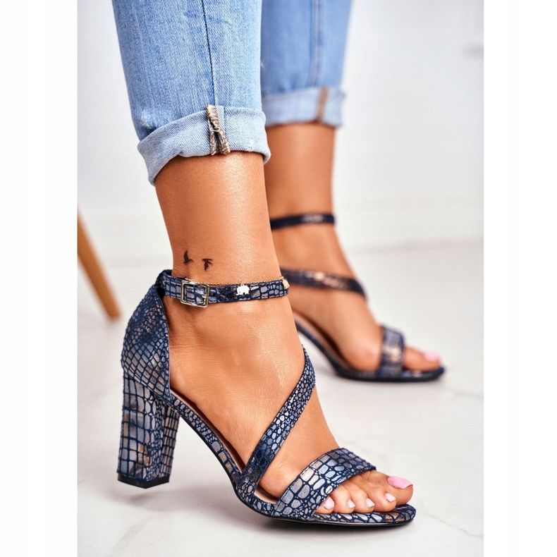 Sandale dama cu toc înalt Sergio Leone Blue Navy Husk SK870 albastru marin 1 Sandale dama cu toc înalt Sergio Leone Blue Navy Husk SK870 albastru marin 1