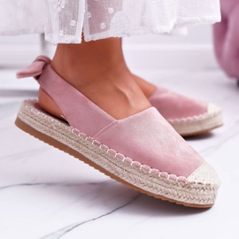 FRJ Espadrile Femei Suede Pink Contour roz 1