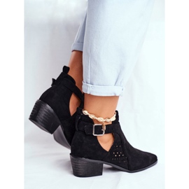 Bellucci Cizme de primăvară pentru femei cu tăietură Black Rita negru 2