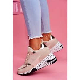 Încălțăminte sport pentru femei Hidden Wedge Beige Mollen bej 1