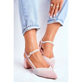 SEA Pompă de damă pe toc roz auriu Alice multicolor 1