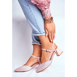 SEA Pompă de damă pe toc roz auriu Alice multicolor 2