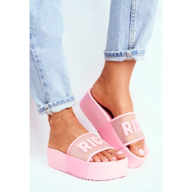 SEA Papuci de damă pe platformă Pink Rich roz 2