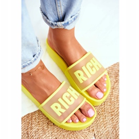 PS1 Papuci de damă pe platformă Yellow Rich galben 2