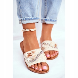 HAN Papuci Bej Femei Cu Coji Spania 2