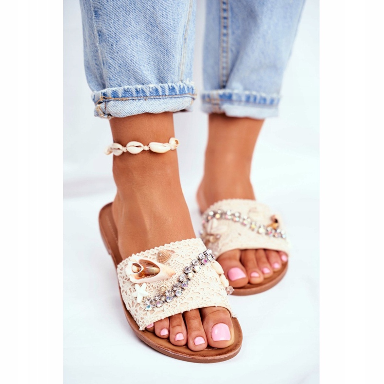 HAN Papuci Bej Femei Cu Coji Spania 2