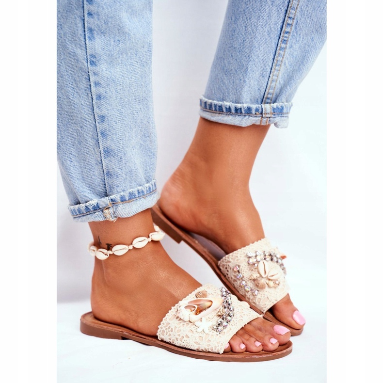 HAN Papuci Bej Femei Cu Coji Spania 1