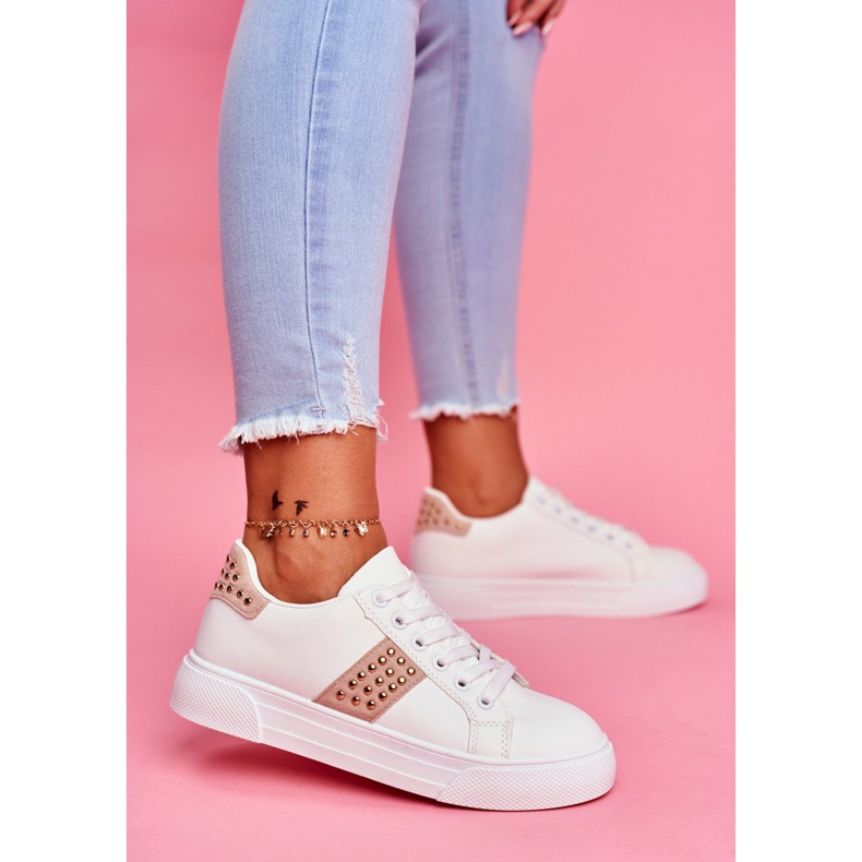 ADY Pantofi sport pentru femei, albe și bej 2