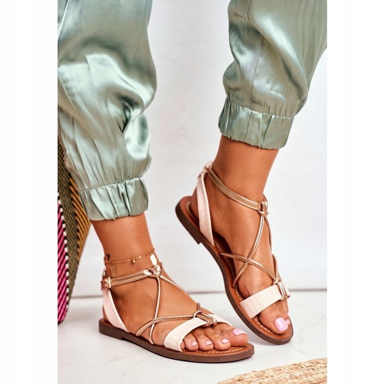 FW1 Sandale de damă Flat Pink Alison roz 1